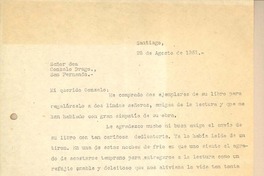 [Carta] 1951 ago. 28, Santiago, Chile [a] Gonzalo Drago