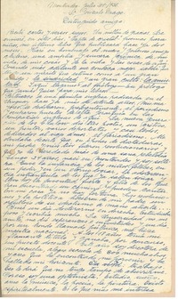 [Carta] 1936 jul. 21, Montevideo, Uruguay [a] Gonzalo Drago
