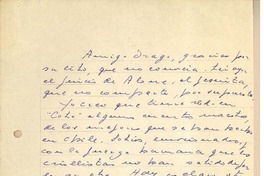 [Carta] 1941 agosto, Santiago, Chile [a] Gonzalo Drago