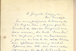 [Carta] 1937 marzo, Santiago, Chile [a] Gonzalo Drago