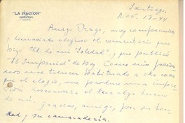 [Carta] 1944 nov. 13, Santiago, Chile [a] Gonzalo Drago