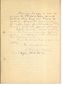 [Carta] 1944 abril, Santiago, Chile [a] Gonzalo Drago