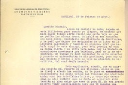 [Carta] 1957 feb. 23, Santiago, Chile [a] Gonzalo Drago