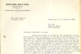 [Carta] 1956 feb. 21, Santiago, Chile [a] Gonzalo Drago