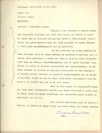 [Carta] 1960 sep.24, Santiago, Chile [a] Gonzalo Drago