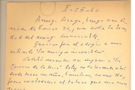 [Carta] 1960 ene. 25, Santiago, Chile [a] Gonzalo Drago