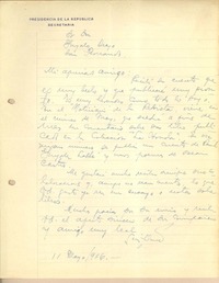 [Carta] 1946 may. 11, Santiago, Chile [a] Gonzalo Drago