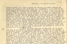 [Carta] 1945 oct. 2, Rancagua, Chile [a] Gonzalo Drago