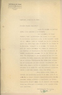 [Carta] 1940 abr. 14, Santiago, Chile [a] Gonzalo Drago
