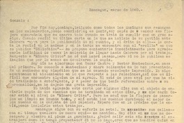 [Carta] 1940 marzo, Rancagua, Chile [a] Gonzalo Drago