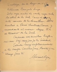 [Carta] 1958 may. 20, Santiago, Chile [a] Gonzalo Drago