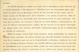 [Carta] c.1943, Rancagua, Chile [a] Gonzalo Drago