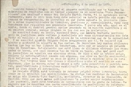 [Carta] 1979 abr. 6, Antofagasta, Chile [a] Gonzalo Drago