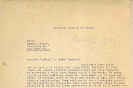[Carta] 1950 may. 19, Santiago, Chile [a] Gonzalo Drago