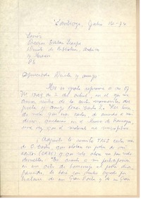 [Carta] 1974 jul. 14, Santiago, Chile [a] Roque Esteban Scarpa