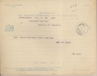 [Telegramas] [entre el 23 de junio al 7 de julio], 1952 Chile [a] Fernando Santiván