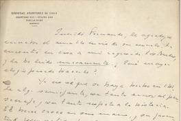 [Carta] 1951 agosto, Santiago, Chile [a] Fernando Santiván