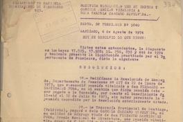 [Pensión vitalicia] 1974 agosto 4, Santiago, Chile [a] Cármen Cárcamo