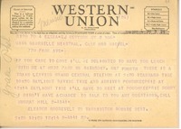 [Telegrama] 1946 May 2, New York, [EE.UU.] [a] Gabrielle Meistral [i.e. Gabriela Mistral], New York, [EE.UU.]