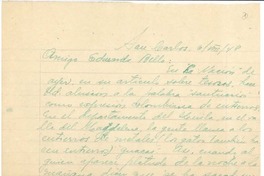 [Carta] 1948 ago 6, San Carlos, Colombia [a] Joaquín Edwards Bello
