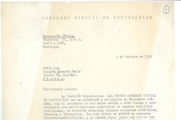 [Carta] 1952 oct. 2, Santiago, Chile [a] Joaquín Edwards Bello