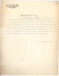 [Carta] 1966 may. 12, Santiago, Chile [a] Joaquín Edwards Bello