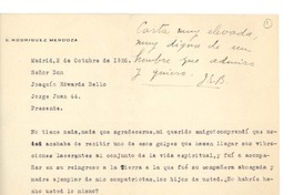[Carta] 1926 oct. 2, Madrid, España [a] Joaquín Edwards Bello