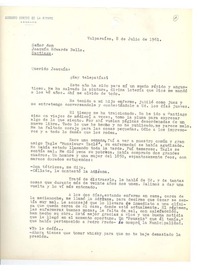 [Carta] 1961 jun. 8, Valparaíso, Chile [a] Joaquín Edwards Bello
