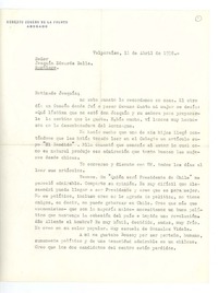[Carta] 1958 abr. 11, Valparaíso, Chile [a] Joaquín Edwards Bello