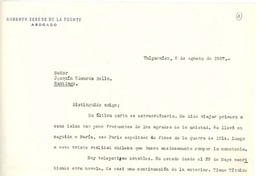 [Carta] 1957 ago. 5, Valparaíso, Chile [a] Joaquín Edwards Bello