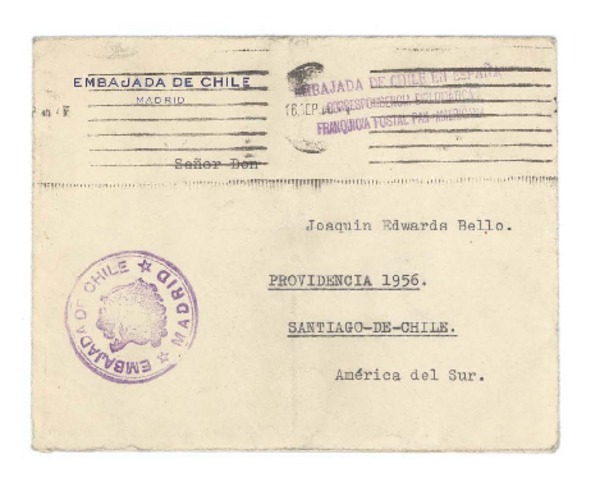 [Carta] 1931 dic. 20, Madrid, España [a] Joaquín Edwards Bello