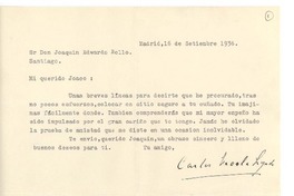 [Carta] 1936 sep. 16, Madrid, España [a] Joaquín Edwards Bello