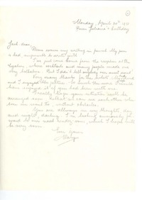 [Carta] 1951 abr. 30 [a] Joaquín Edwards Bello