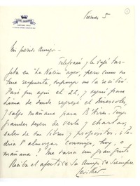 [Carta] 1957?, Santiago, Chile [a] Joaquín Edwards Bello