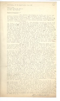 [Carta] 1953 sep. 20, Santiago, Chile [a] Joaquín Edwards Bello
