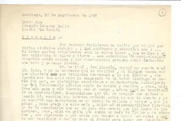 [Carta] 1953 sep. 20, Santiago, Chile [a] Joaquín Edwards Bello