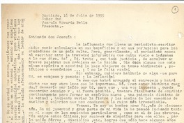 [Carta] 1955 jul. 16, Santiago, Chile [a] Joaquín Edwards Bello