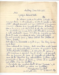 [Carta] 1951 ene. 31, Santiago, Chile [a] Joaquín Edwards Bello
