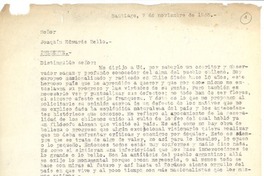 [Carta] 1955 nov. 7, Santiago, Chile [a] Joaquín Edwards Bello
