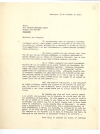 [Carta] 1956 oct. 19, Rancagua, Chile [a] Joaquín Edwards Bello