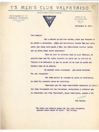 [Carta] 1956 nov. 5, Valparaíso, Chile [a] Joaquín Edwards Bello