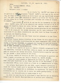 [Carta] 1946 ago. 29, Santiago, Chile [a] Joaquín Edwards Bello