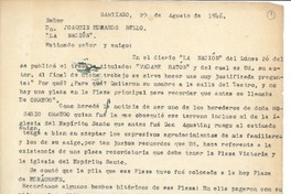 [Carta] 1946 ago. 29, Santiago, Chile [a] Joaquín Edwards Bello