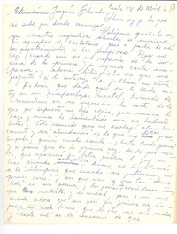 [Carta] 1962 abr. 18, Valparaíso, Chile [a] Joaquín Edwards Bello