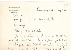 [Carta] 1961 may. 2, Caracas, Venezuela [a] Joaquín Edwards Bello