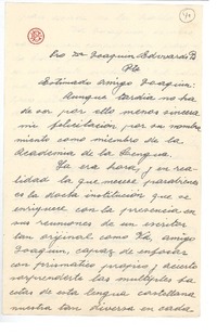 [Carta] 1954 mayo, Santiago, Chile [a] Joaquín Edwards Bello