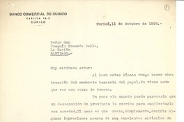 [Carta] 1952 oct. 11, Curicó, Chile [a] Joaquín Edwards Bello