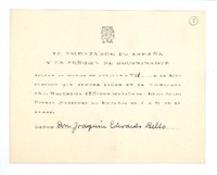 [Tarjeta] c.1935 jul. 18, Santiago, Chile [a] Joaquín Edwards Bello