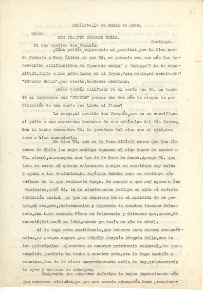 [Carta] 1963 jun. 12, Quillota, Chile [a] Joaquín Edwards Bello