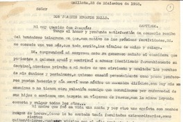 [Carta] 1958 dic. 22, Quillota, Chile [a] Joaquín Edwards Bello